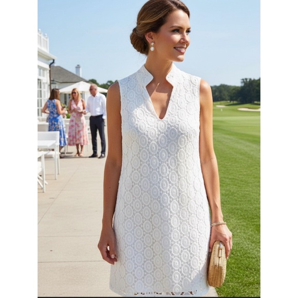 Sail to Sable Dresses & Skirts - SAIL TO SABLE All White‎ Lace Sleeveless Dress